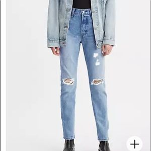 Levi’s 501 high rise straight leg jeans